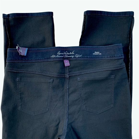 Gloria Vanderbilt Avery Indigo Blue Straight Leg 5-Pocket Jeans ~ Women’s 14 - Picture 6 of 10
